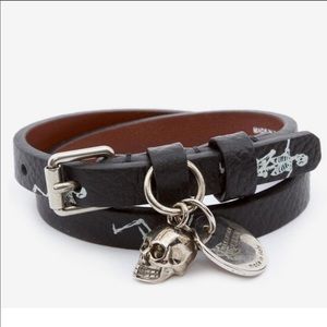 Alexander McQueen Dancing Skeleton Black Bracelet